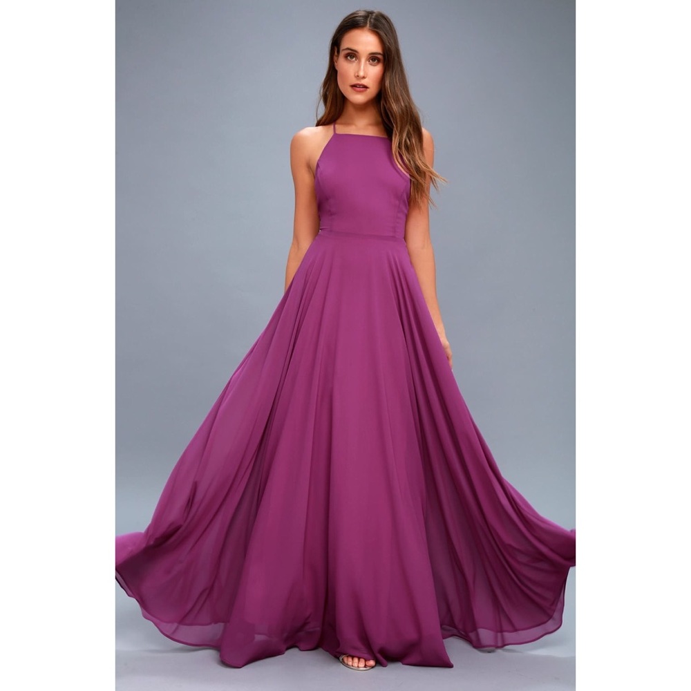 LULUS MYTHICAL KIND OF LOVE MAGENTA MAXI DRESS